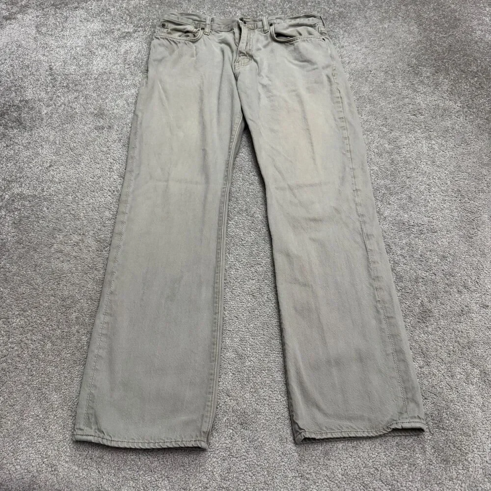 J.Crew Vintage Slim Fit Denim Jeans Mens 33x32 Gray Cotton Straight Leg Casual